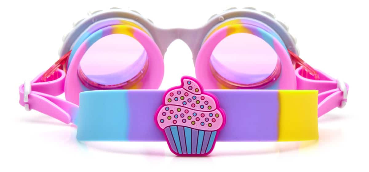 Bling2o - ZWEMBRIL: BAKE OFF - Colour Burst, meerkleurig, siliconen, aanpasbare hoofdband, 100% UV bescherming, anti-condens, in doorzichtige bewaardoos, 6+