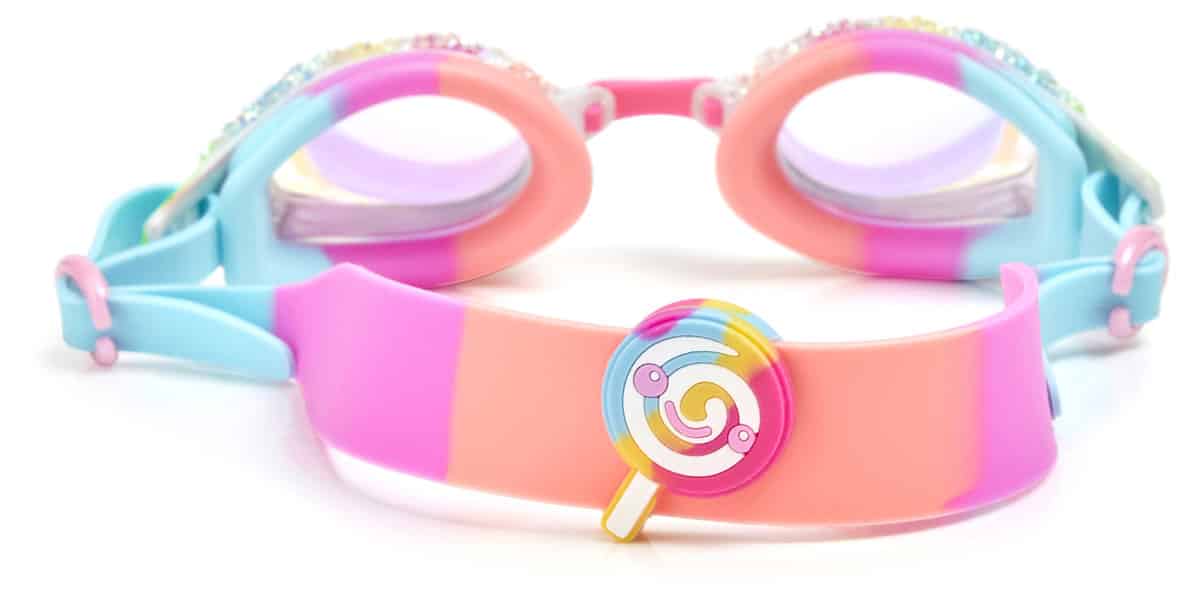 Bling2o - ZWEMBRIL: PIXIE STICKS - Candy Sticks, meerkleurig, siliconen, aanpasbare hoofdband, 100% UV bescherming, anti-condens, in doorzichtige bewaardoos, 3+