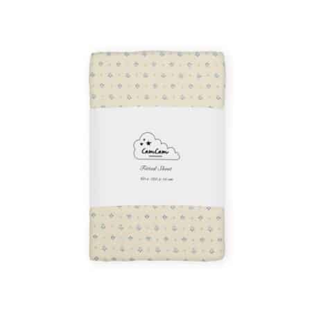 CamCam - Sheet, Fitted, 60x120x15cm - GOTS - Capri