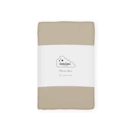 CamCam - Sheet, Fitted, 60x120x15cm - GOTS - Hazel