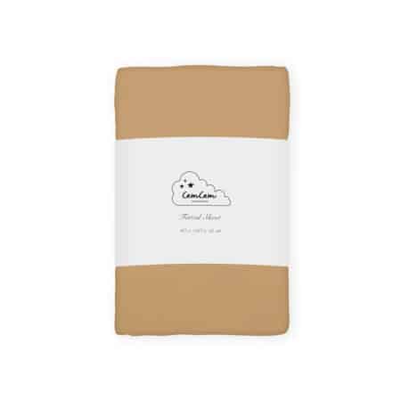 CamCam - Sheet, Fitted, 60x120x15cm - GOTS - Honey