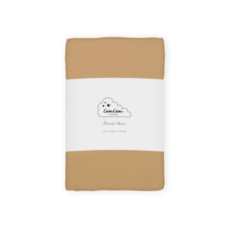 CamCam - Sheet, Fitted, 70x140x15cm - GOTS - Honey