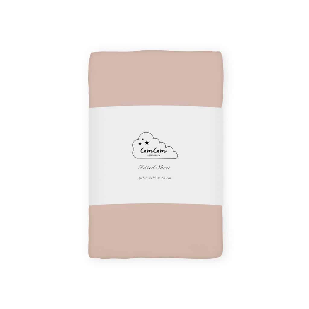 CamCam - Sheet, Fitted, 90x200x15cm - GOTS - Dusty Rose