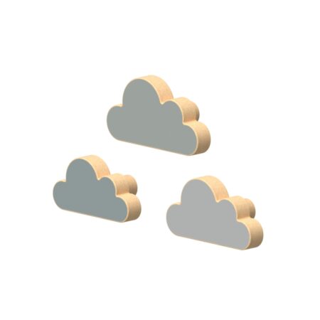 CamCam - Wooden Cloud Hooks, 3-pack - FSC 100%