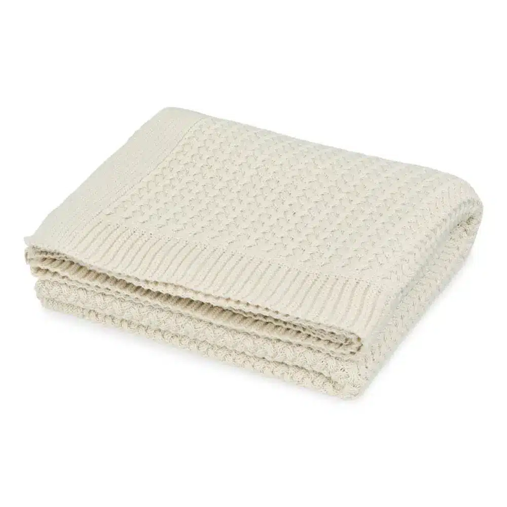 Camcam - Harper Baby Knit Throw - GOTS - Offwhite