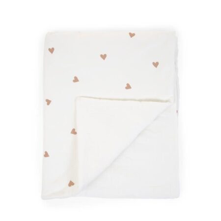 Childhome - Babydeken - 80x100 Cm - Jersey + Mousseline - Hearts