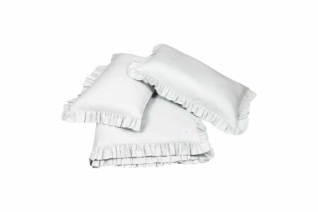 Cotton & Sweets - Bedclothes SG with ruffles Adult two pillowcases included Light grey