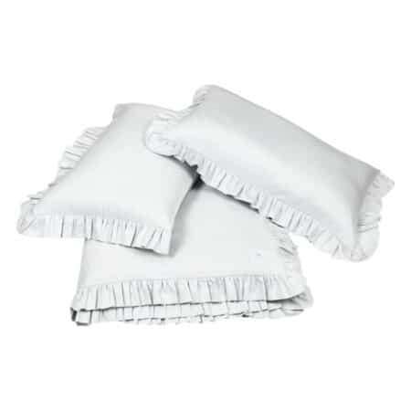 Cotton & Sweets - Bedclothes SG with ruffles Adult two pillowcases included Light grey
