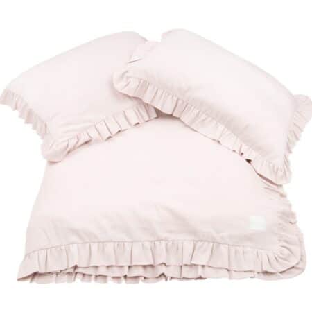 Cotton & Sweets - Bedclothes SG with ruffles Adult two pillowcases included Powder pink