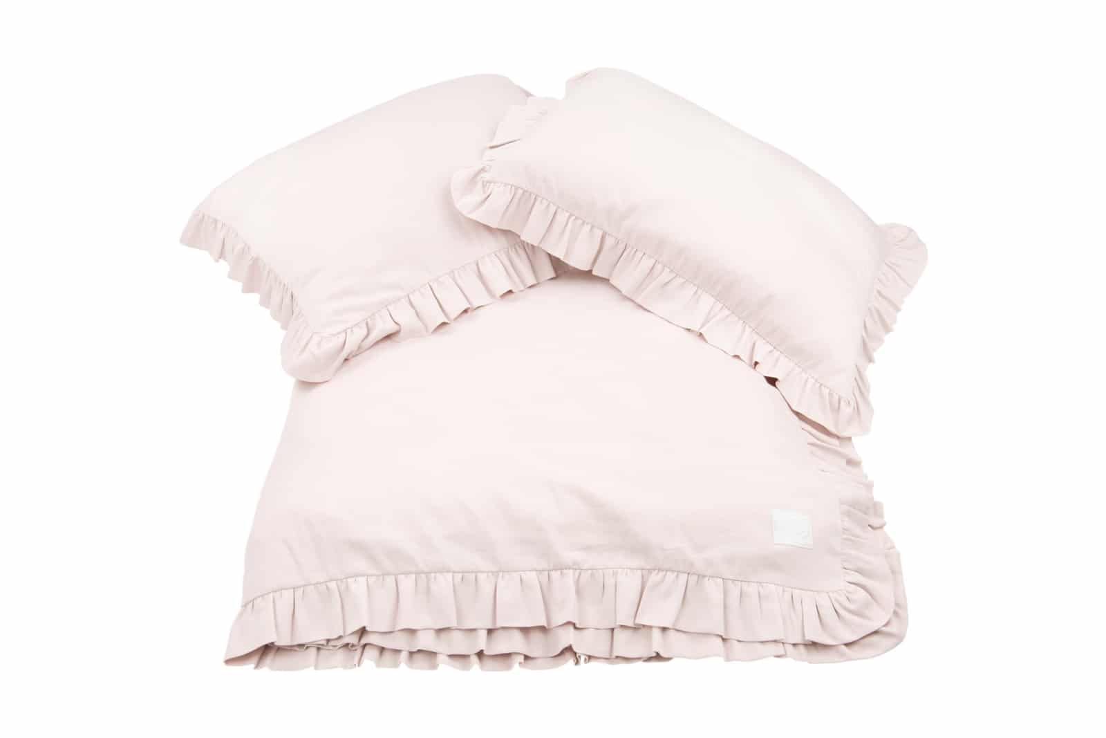 Cotton & Sweets - Bedclothes SG with ruffles Adult two pillowcases included Powder pink