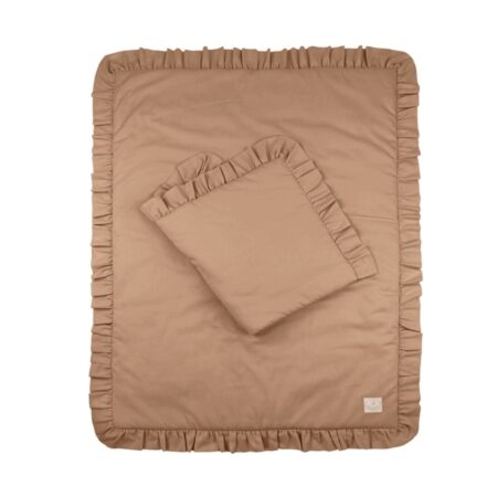 Cotton & Sweets - Bedding SG filled Baby with ruffles Chocolate