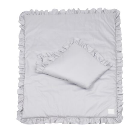 Cotton & Sweets - Bedding SG filled Baby with ruffles Grey