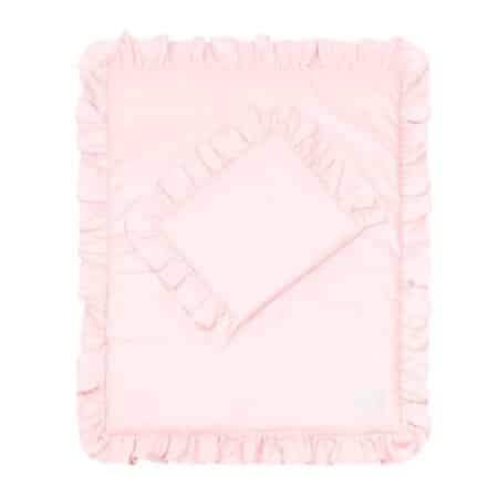 Cotton & Sweets - Bedding SG filled Newborn with ruffles Blush