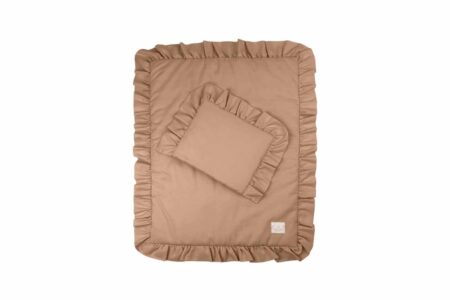 Cotton & Sweets - Bedding SG filled Newborn with ruffles Chocolate