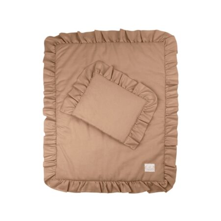 Cotton & Sweets - Bedding SG filled Newborn with ruffles Chocolate