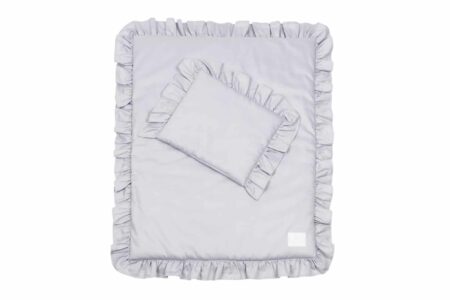Cotton & Sweets - Bedding SG filled Newborn with ruffles Grey