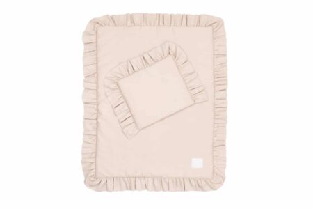 Cotton & Sweets - Bedding SG filled Newborn with ruffles Nude