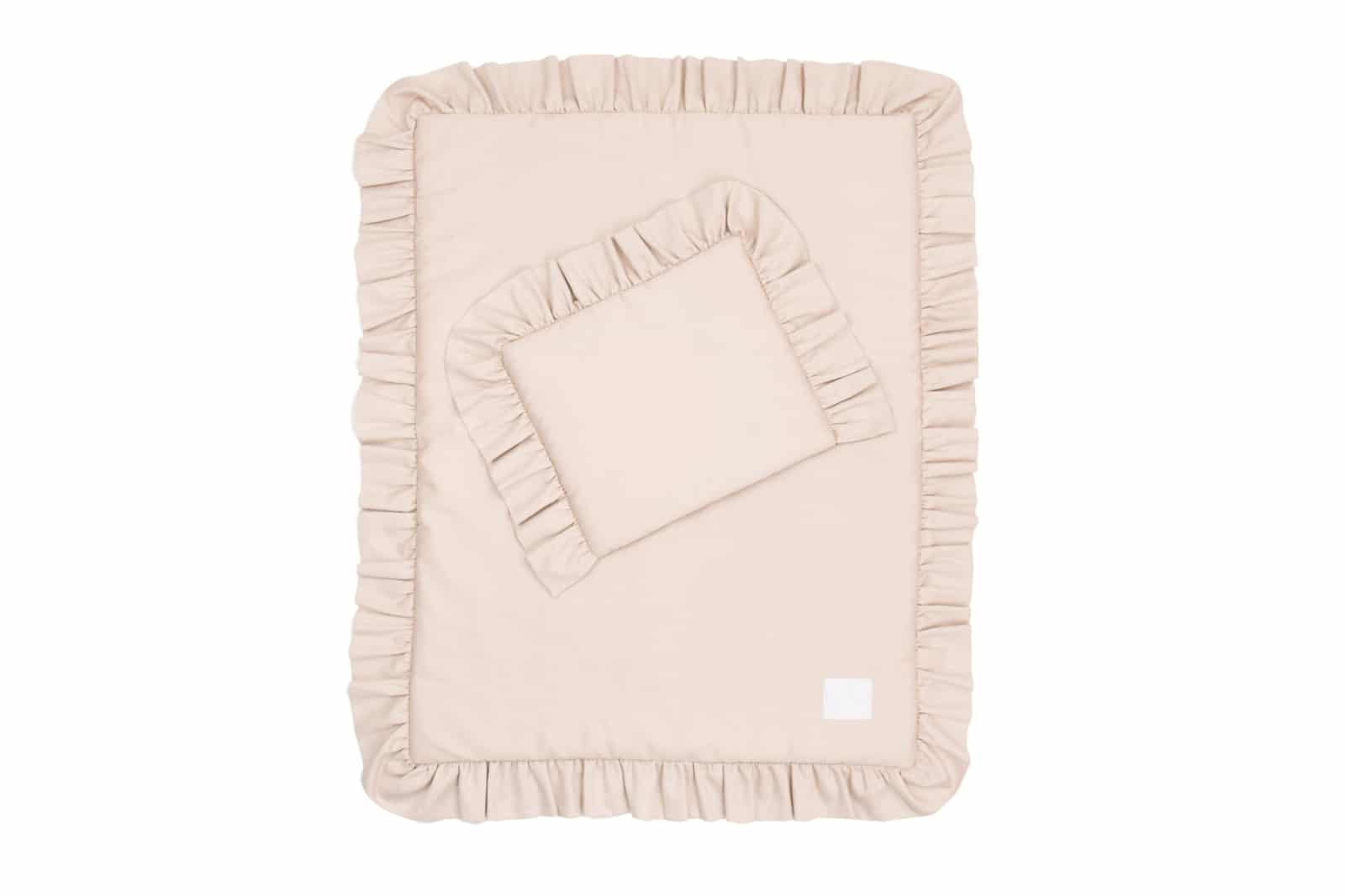 Cotton & Sweets - Bedding SG filled Newborn with ruffles Nude