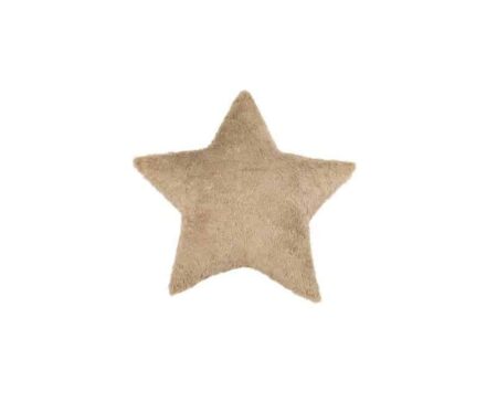 Cotton & Sweets - Boho Mini Sheepskin star pillow - Chocolate
