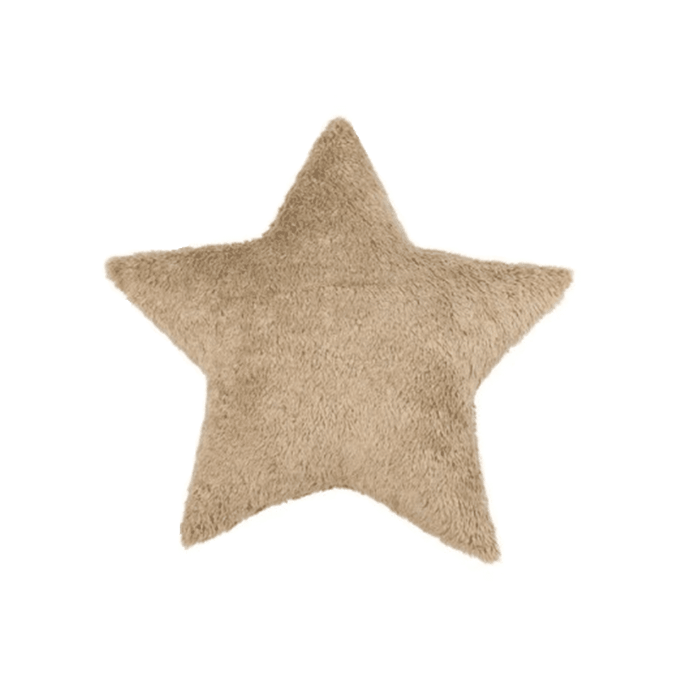 Cotton & Sweets - Boho Mini Sheepskin star pillow - Chocolate