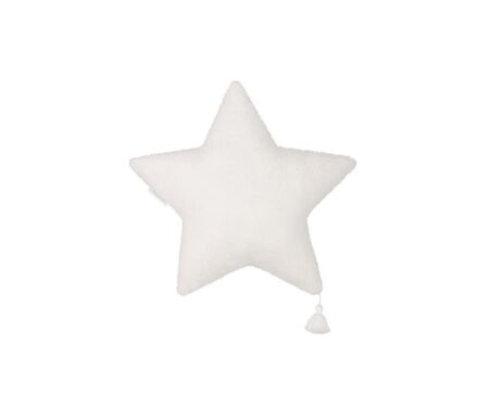 Cotton & Sweets - Boho Mini Sheepskin star pillow - Vanilla