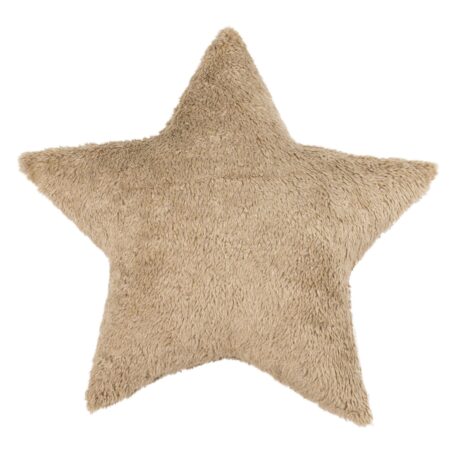 Cotton & Sweets - Boho Sheepskin star pillow - Chocolate