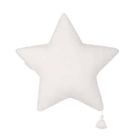Cotton & Sweets - Boho Sheepskin star pillow - Vanilla