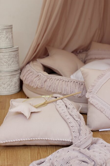 Cotton & Sweets - Bubble square pillow - Powder pink