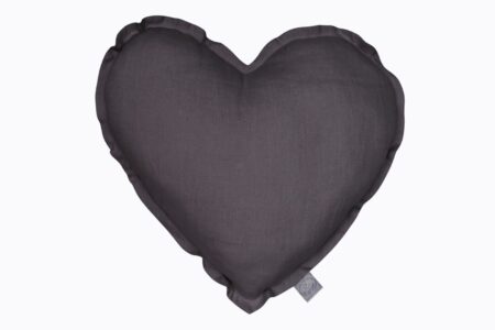 Cotton & Sweets - Heart pillow - Graphit