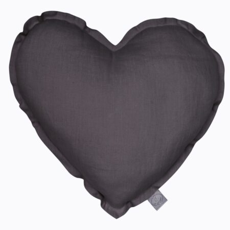 Cotton & Sweets - Heart pillow - Graphit