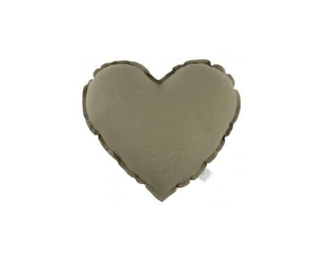 Cotton & Sweets - MINI Heart pillow - Olive