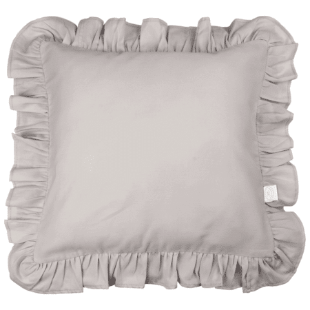 Cotton & Sweets - Margaret Pillow with ruffles - Dark beige
