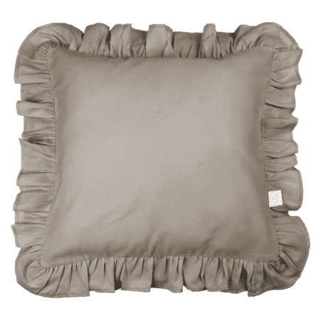 Cotton & Sweets - Margaret Pillow with ruffles - Taupe