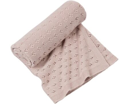 Cotton & Sweets - Openwork bamboo blanket powder pink