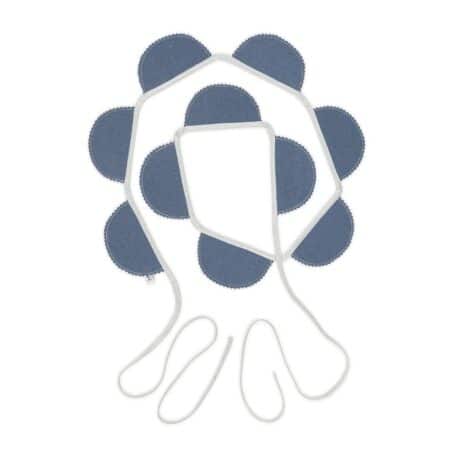 Cotton & Sweets - Party garland PN Denim, Silver Ribbon