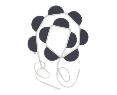 Cotton & Sweets - Party garland PN Graphit, Silver Ribbon