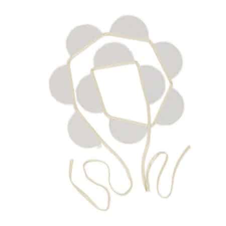 Cotton & Sweets - Party garland PN Light grey,Gold Ribbon