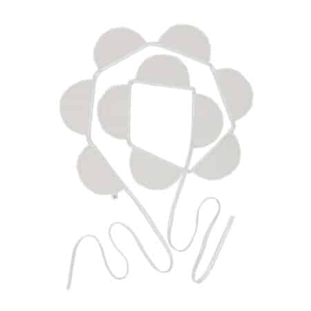 Cotton & Sweets - Party garland PN Light grey, Silver Ribbon