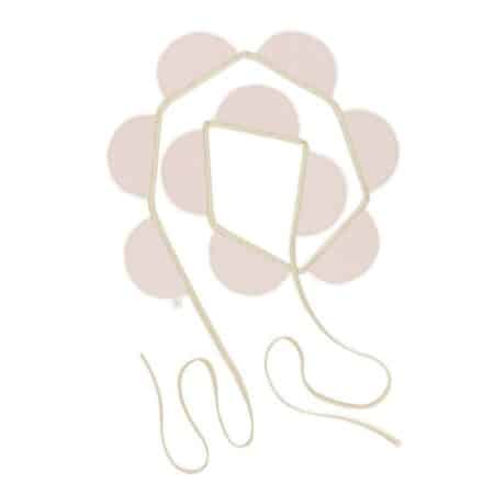 Cotton & Sweets - Party garland PN Powder pink,Gold Ribbon