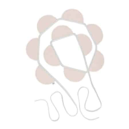 Cotton & Sweets - Party garland PN Powder pink, Silver Ribbon