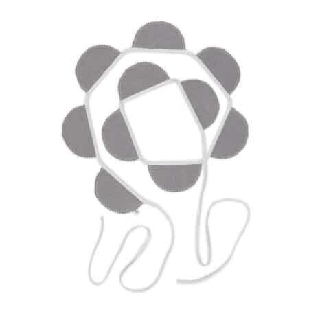 Cotton & Sweets - Party garland PN Shark, Silver Ribbon