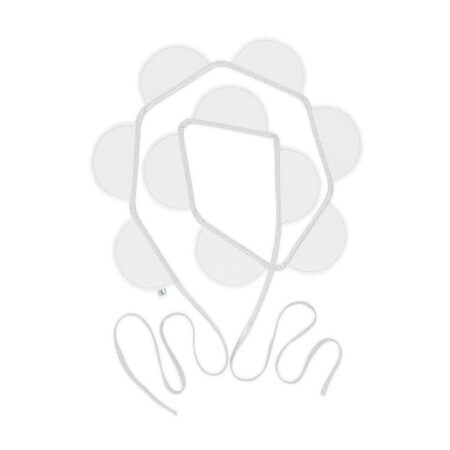 Cotton & Sweets - Party garland PN White, Silver Ribbon