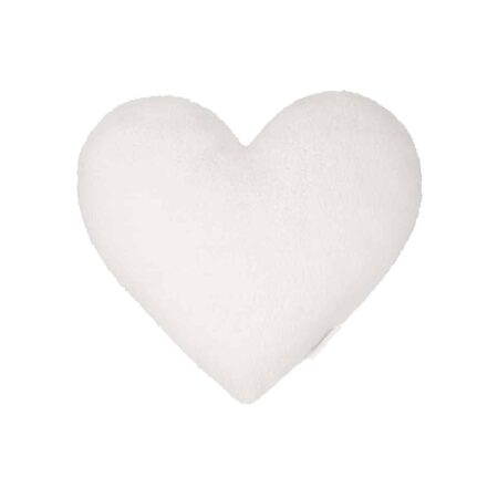 Cotton & Sweets - Sheepskin heart pillow - Vanilla