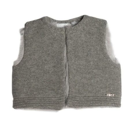 First - B Vest Bont & Gebreid - Grey