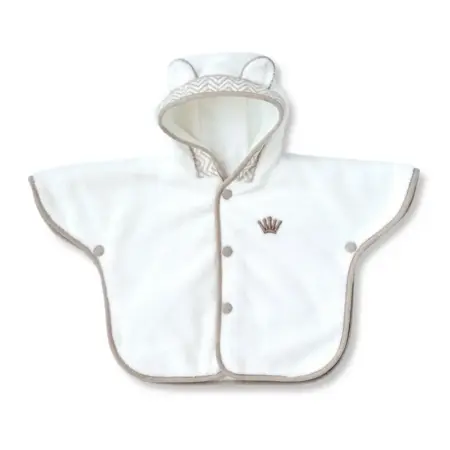 First - Badjas Poncho - Etnic White