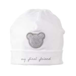 First - Endless Grey - Eerste materniteitsmutsje met teddy beer