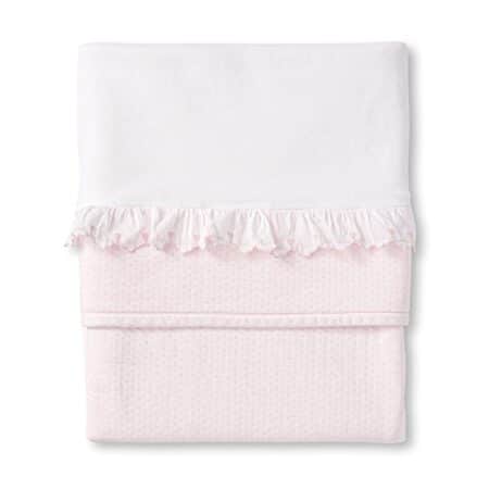 First - blanket LIZ CRYSTAL PINK - white-blushpink