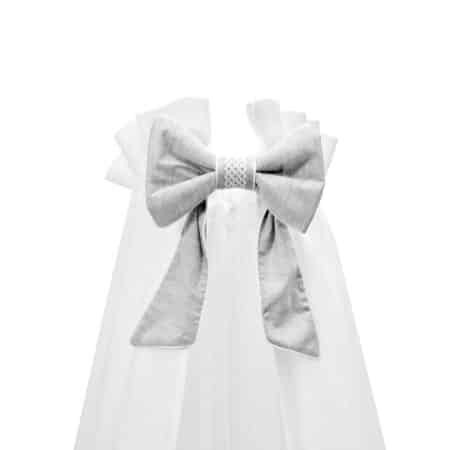First - bow for canopy for cot VALENTINA CRYSTAL GREY - grey