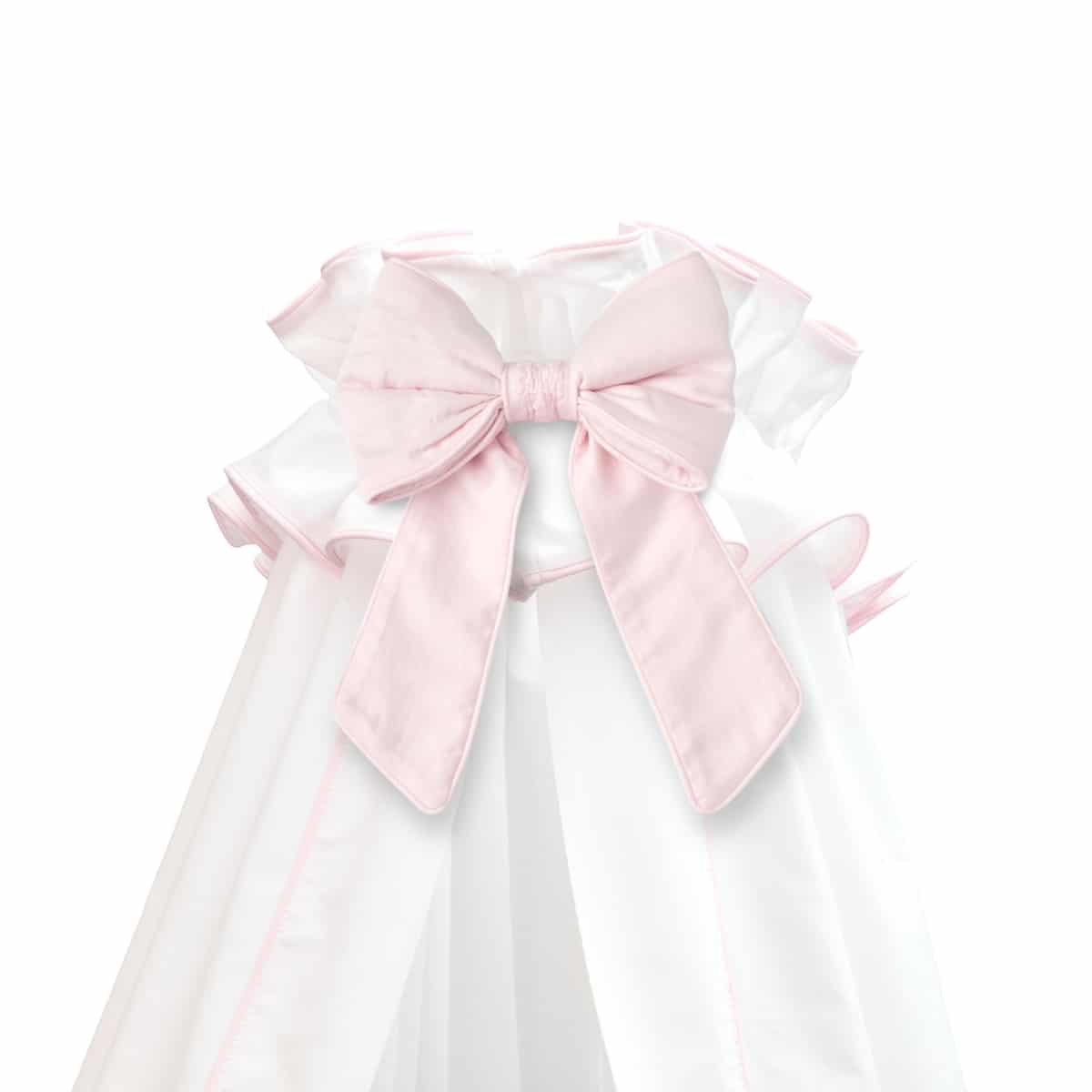 First - bow for canopy for cot VALENTINA CRYSTAL PINK - blushpink