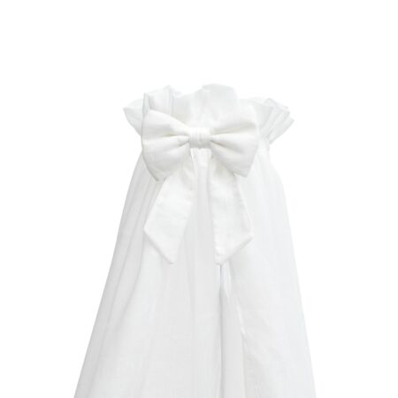 First - bow for canopy for cot VALENTINA linnen HOPEFULL WHITE - white